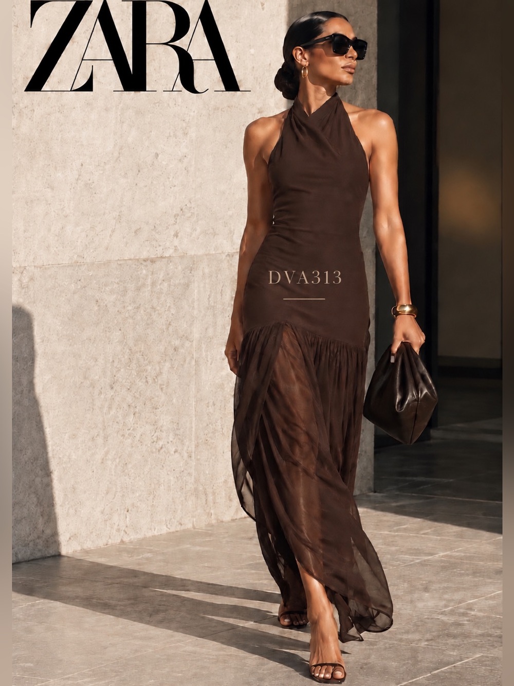NWT🔥COMBINATION HALTER DRESS by Zara